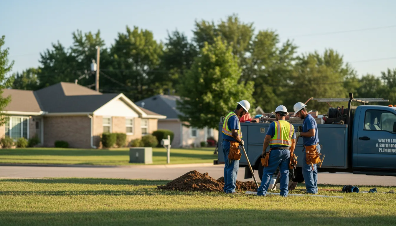 Residential water line and bathroom plumbing service in Ogallah, KS